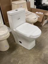 Sublime II 10 in. Rough-in 1-piece 1.1/1.6 GPF Dual Flush Elongated Toilet in Glossy White, Seat Included