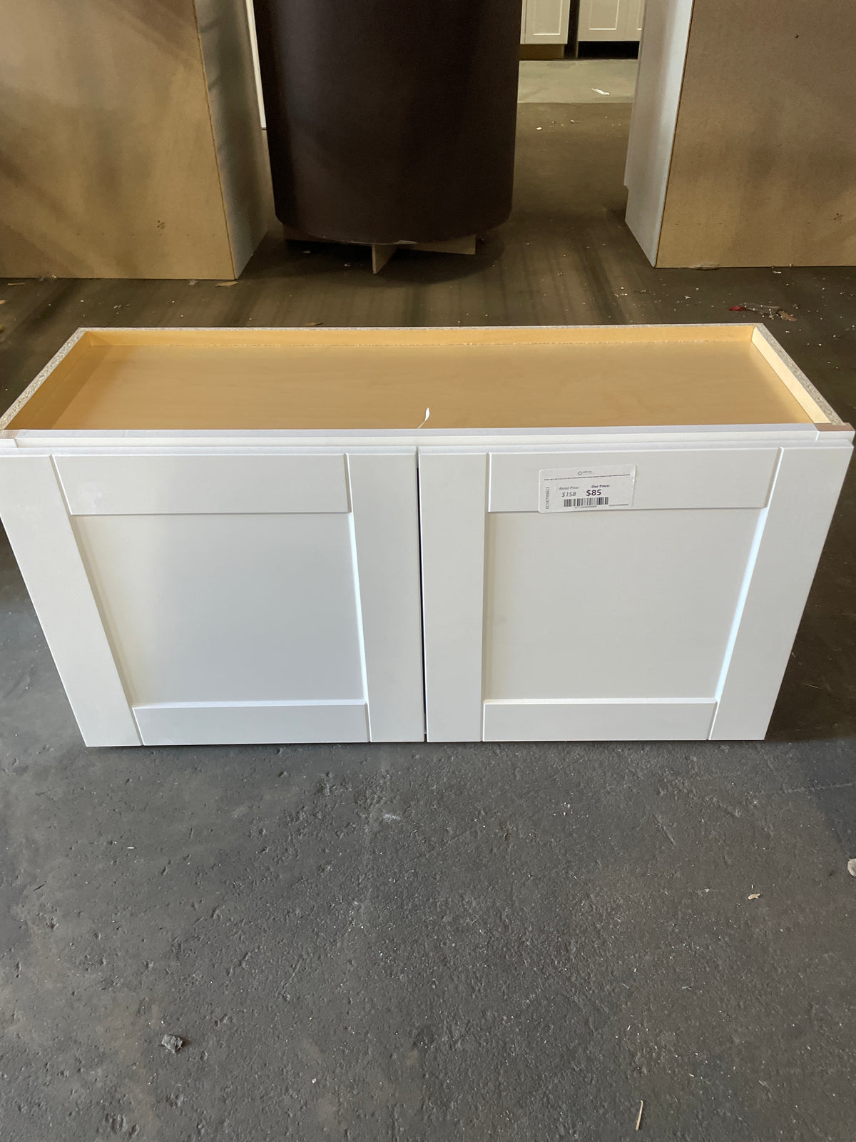 Shaker 36 in. W x 12 in. D x 18 in. H Assembled Wall Bridge Kitchen Cabinet in Satin White without Shelf