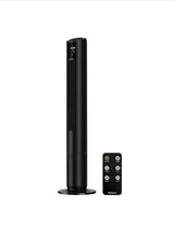 42 in. Oscillating 5 Speed Digital Tower Fan Black with ClearRead Display and Remote Control