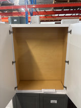 Shaker 33 in. W x 12 in. D x 42 in. H Assembled Wall Cabinet in Satin White