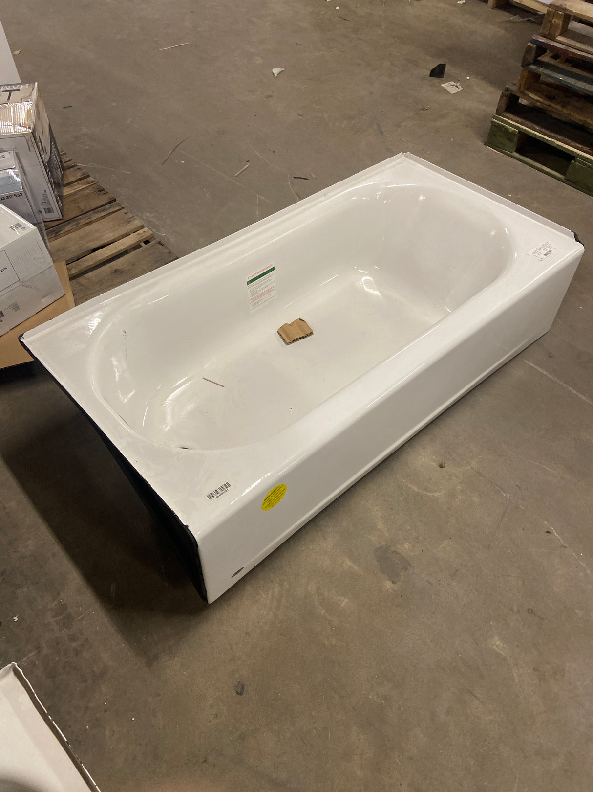 Princeton 60 in. x 30 in. Integral Apron Rectangular Drop-in Soaking Bathtub with Left Drain in Arctic