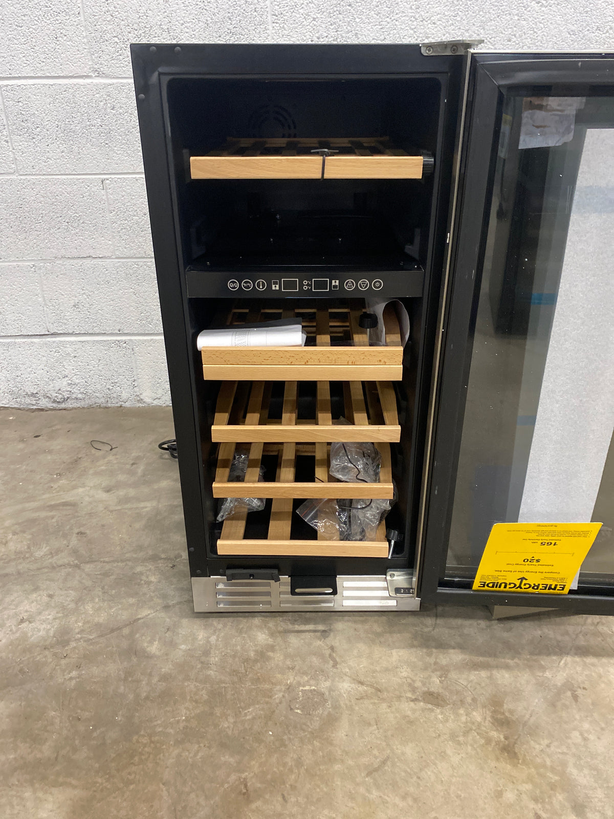 15 in. Dual Zone 30-Wine Bottles Wine Cooler in Black, with Adjustable Shelves and Reversible Door