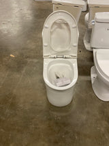 One-Piece 1.28 GPF Dual Flush Elongated Toilet in Glossy White (Seat Included)