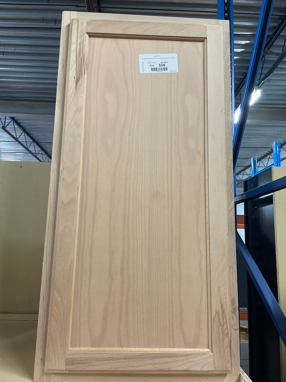 Recessed Panel 18 in. W x 12 in. D x 36 in. H Assembled Wall Cabinet in Unfinished