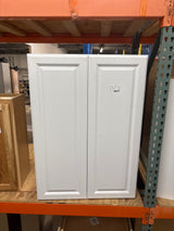 Hampton 30 in. W x 12 in. D x 42 in. H Assembled Wall Kitchen Cabinet in Satin White