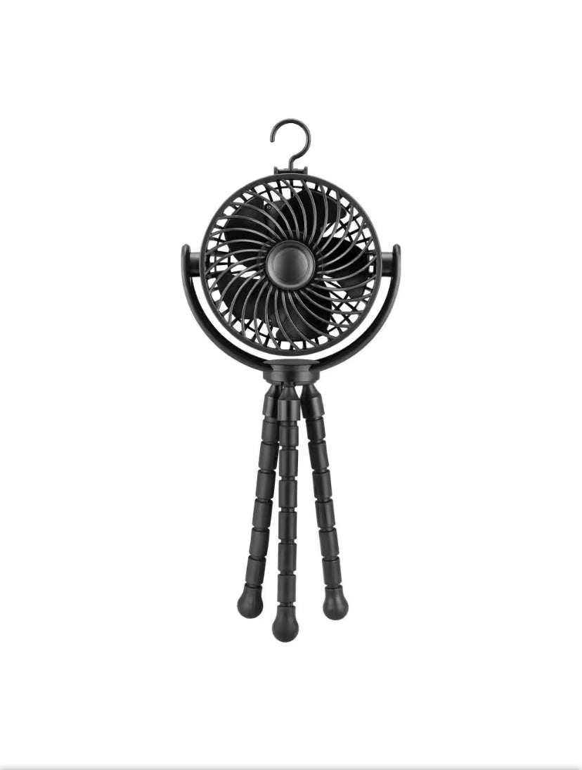 4 in. Personal Octopus Clip on Fan in Black