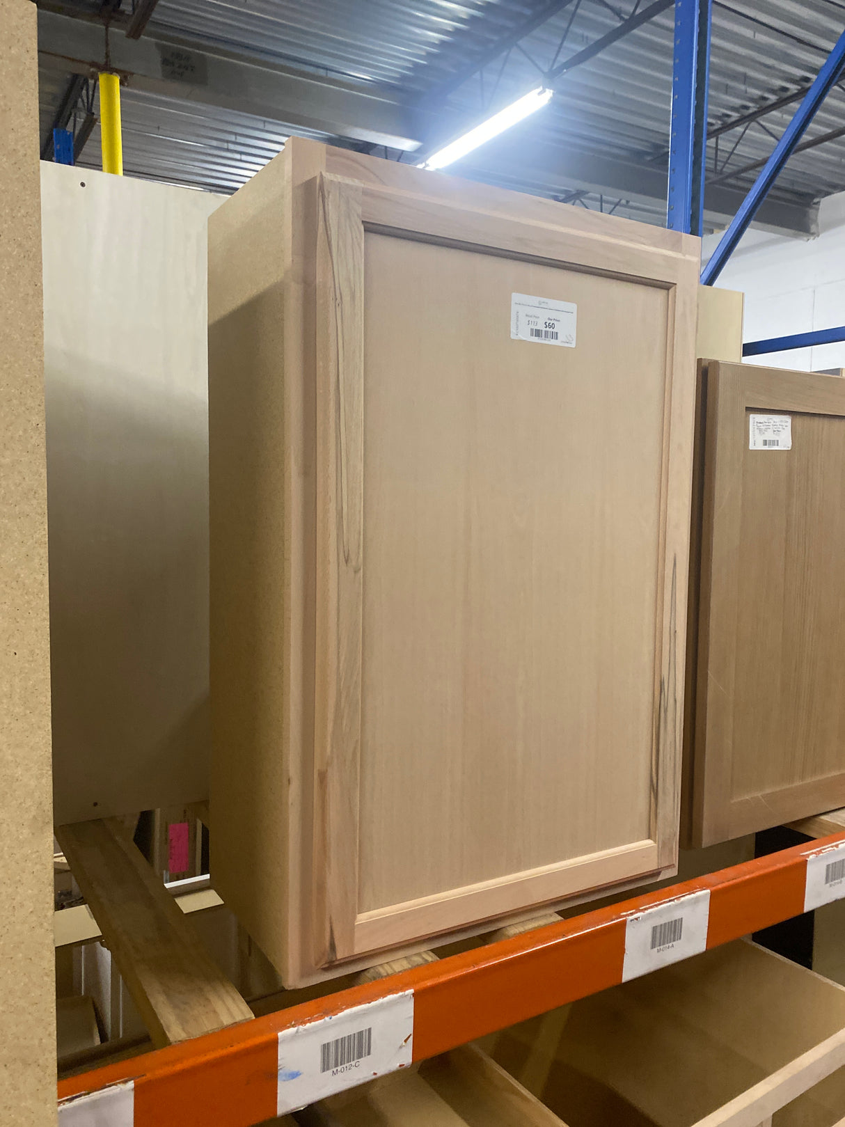 24 in. W x 12 in. D x 36 in. H Assembled Wall Kitchen Cabinet in Unfinished with Recessed Panel