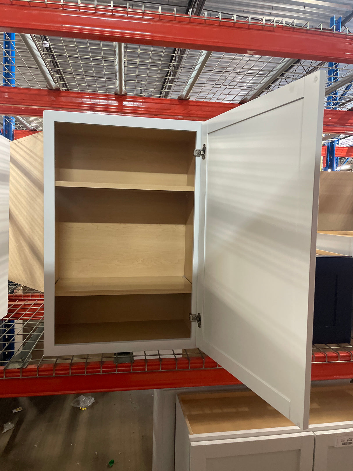 Courtland Polar White Finish Laminate Shaker Stock Assembled Wall Kitchen Cabinet 24 in. x 36 in. x 12 in.
