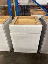 Westfield Feather White Shaker Stock Assembled Base Kitchen Cabinet (24 in. W x 23.75 in. D x 35 in. H)