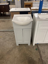 Weldon 18 in. Single Sink Pearl Gray Bath Vanity with White Cultured Marble Top (Assembled)