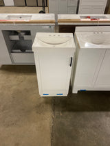 19 in. W x 18 in. D x 34 in. H Single Sink Freestanding Bath Vanity in White with White Cultured Marble Top