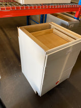 Westfield 24 in. W x 24 in. D x 35 in. H Shaker Stock Drawer Base Kitchen Cabinet in Feather White