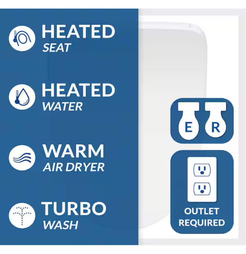 HD-7500 Electric Bidet Seat for Elongated Toilets in White