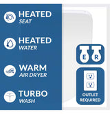 HD-7500 Electric Bidet Seat for Elongated Toilets in White