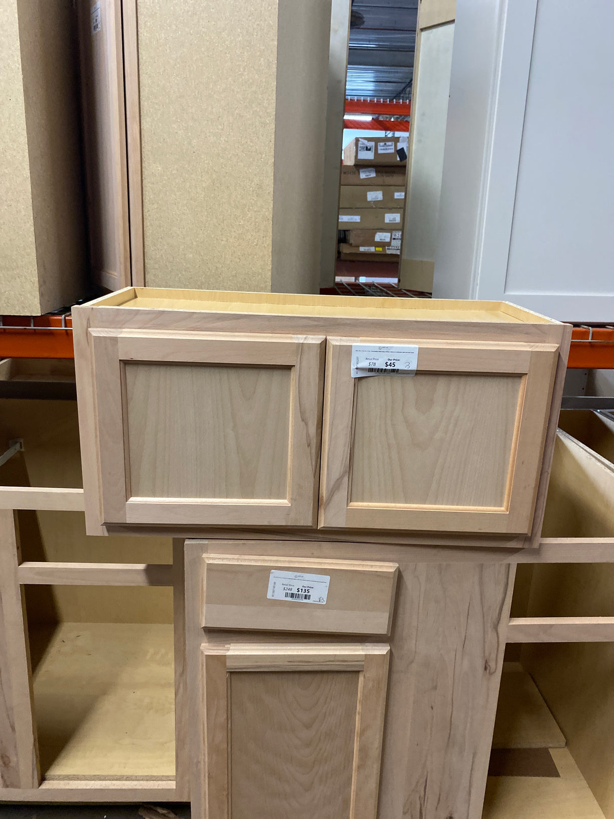 30 in. W x 12 in. D x 15 in. H Assembled Wall Bridge Kitchen Cabinet in Unfinished with Recessed Panel