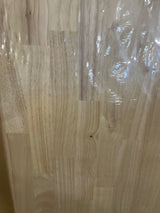 4 ft. L x 25 in. D Unfinished Hevea Solid Wood Butcher Block Countertop With Square Edge