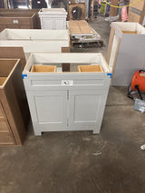 Everdean 31 in. Single Sink Pearl Gray Bath Vanity with White Cultured Marble Top (Assembled)