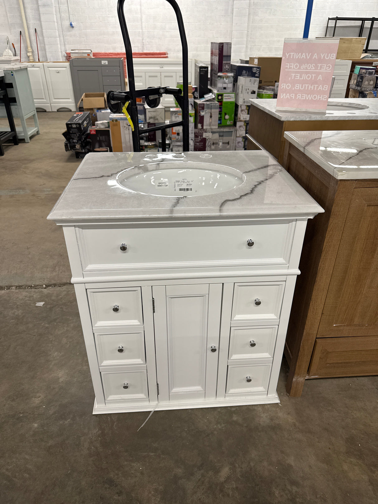 Hampton Harbor 28 in. Bathroom Vanity with Epoxied Top