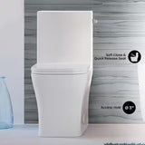 Concorde 1-piece 1.28 GPF Single Flush Square Toilet in Glossy White Seat Included