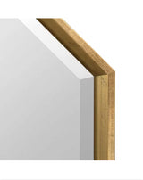 Medium Novelty Gold Beveled Glass Contemporary Mirror (25.5 in. H x 37.5 in. W)