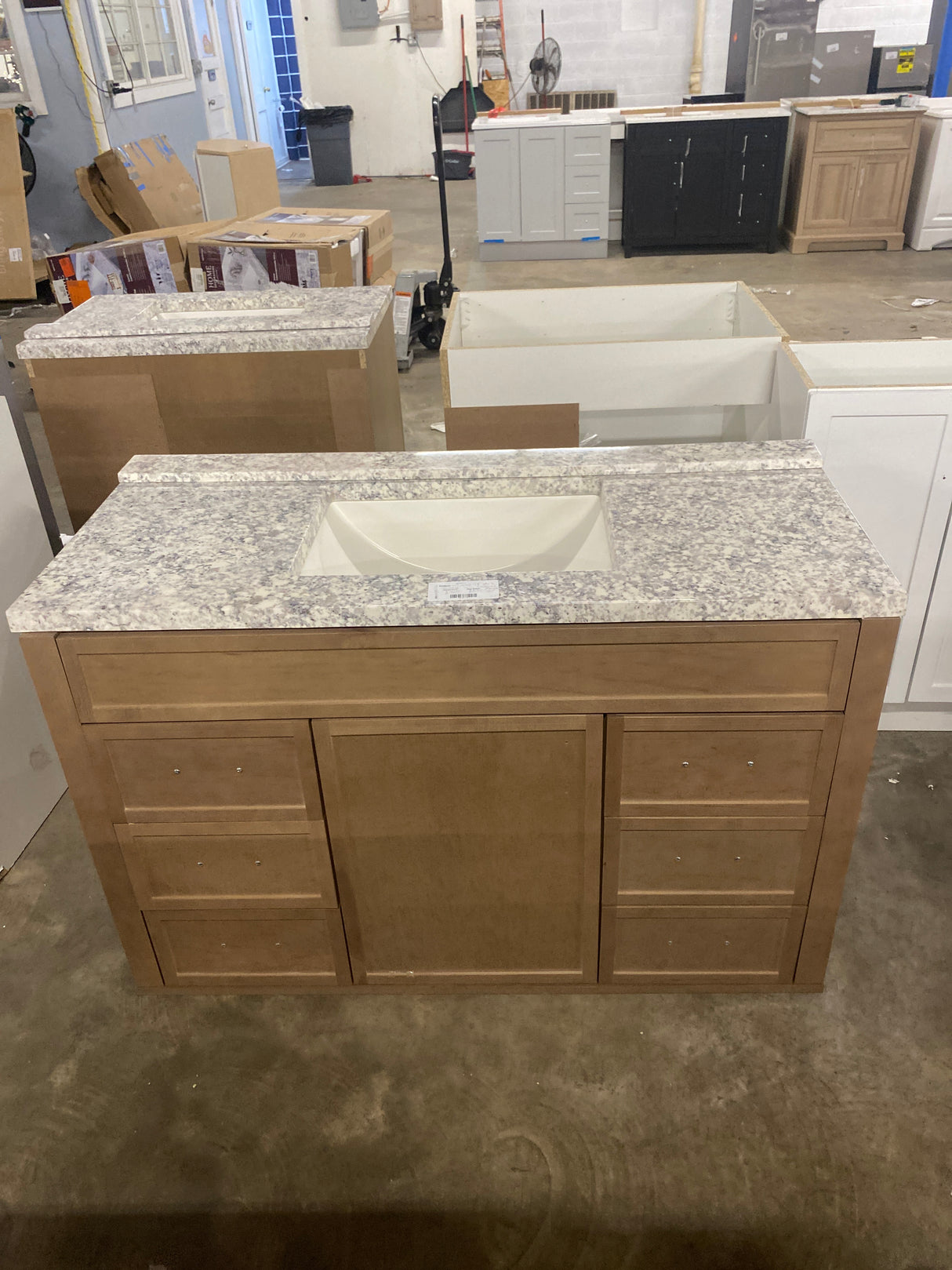 Winsome 48 in. Bath Vanity Cabinet with Cultured Marble Top in Sand