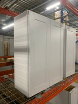 Shaker 27 in. W x 12 in. D x 36 in. H Assembled Wall Kitchen Cabinet in Satin White