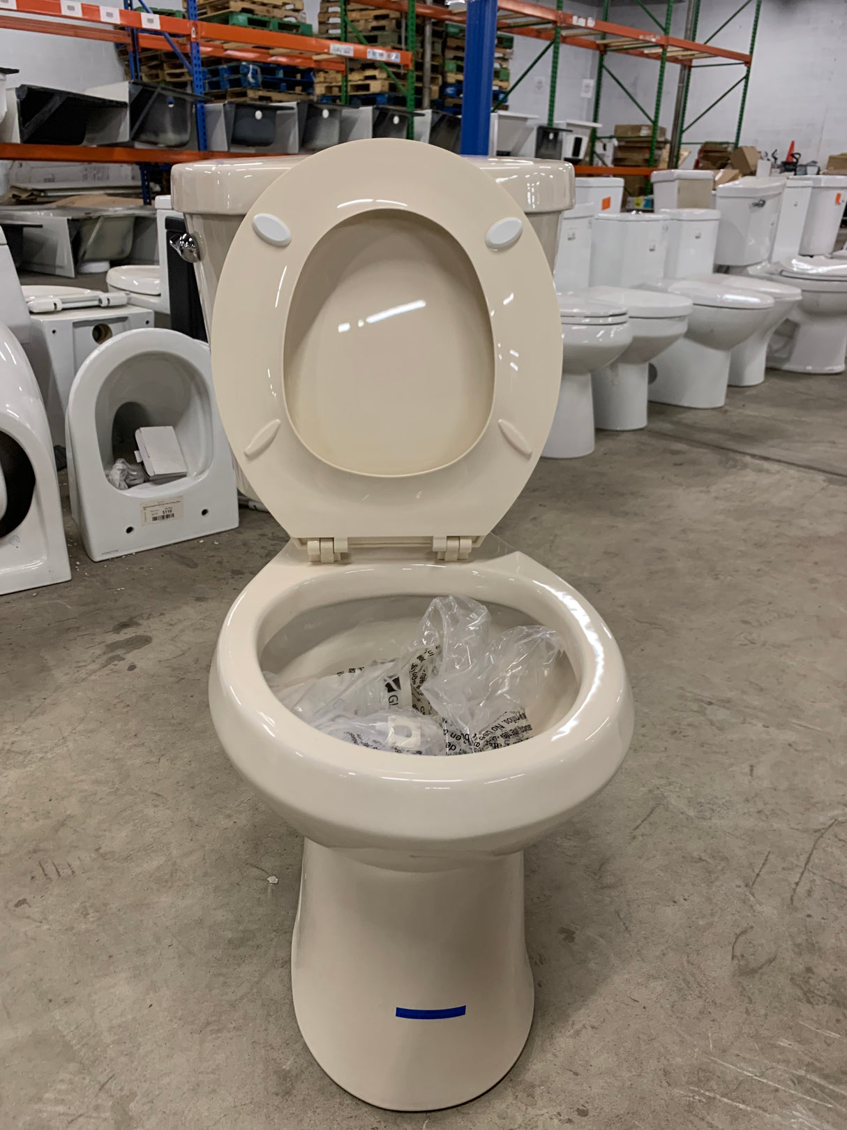 2-Piece 1.28 GPF High Efficiency Single Flush Round Toilet in Bone