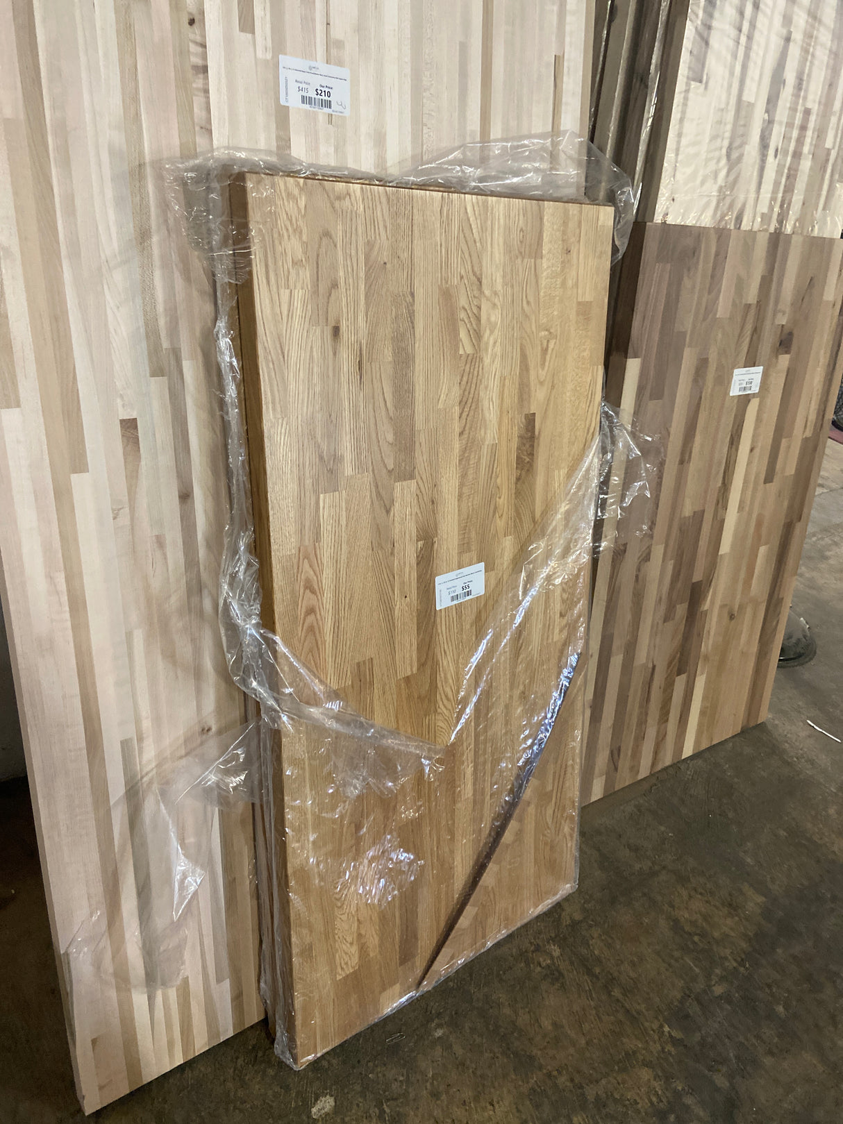 4 ft. L x 25 in. D Finished Engineered Oak Butcher Block Countertop
