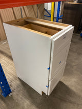 Newport 15 in. W x 24 in. D x 34.5 in. H Assembled Plywood Drawer Base Kitchen Cabinet in Pacific White with Soft Close