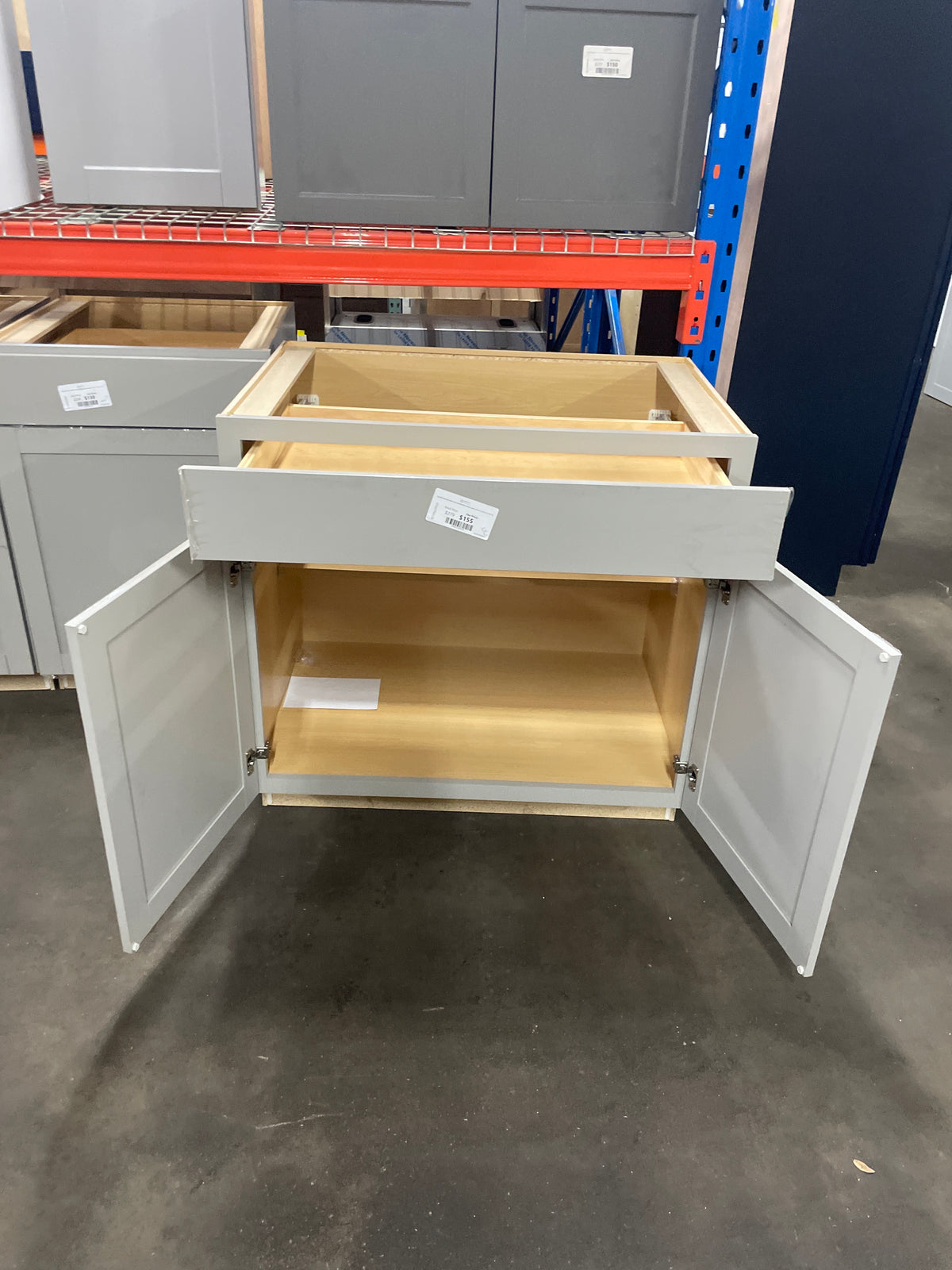 Westfield Dusk Gray Shaker Stock Assembled Base Kitchen Cabinet (36 in. W x 23.75 in. D x 35 in. H)