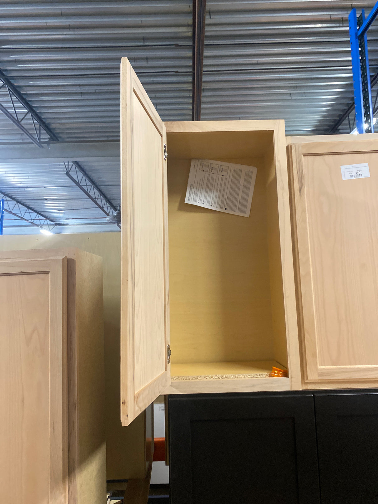 Recessed Panel 18 in. W x 12 in. D x 36 in. H Assembled Wall Cabinet in Unfinished