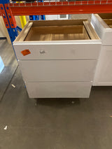 Courtland Polar White Finish Laminate Shaker Stock Assembled Drawer Base Kitchen Cabinet 30 in. x 34.5 in. x 24 in.