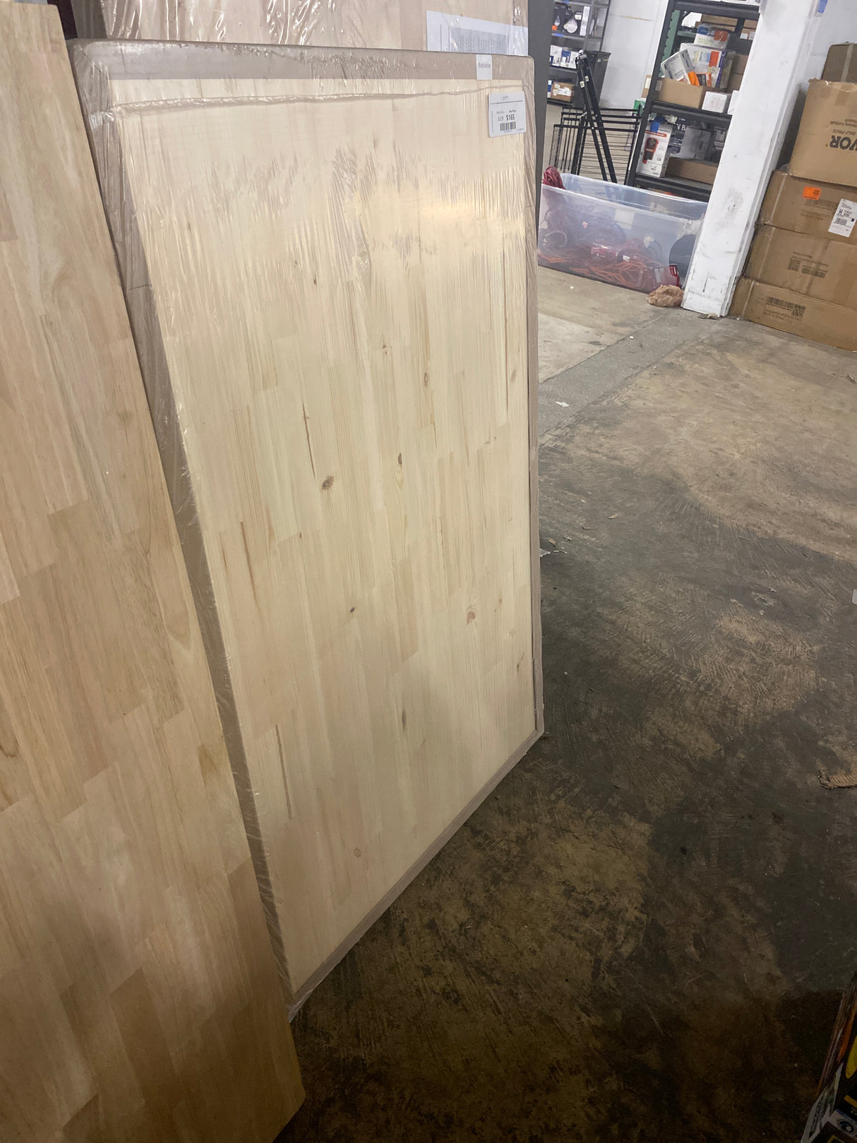 6 ft. L x 39 in. D Unfinished Birch Solid Wood Butcher Block Island Countertop With Eased Edge