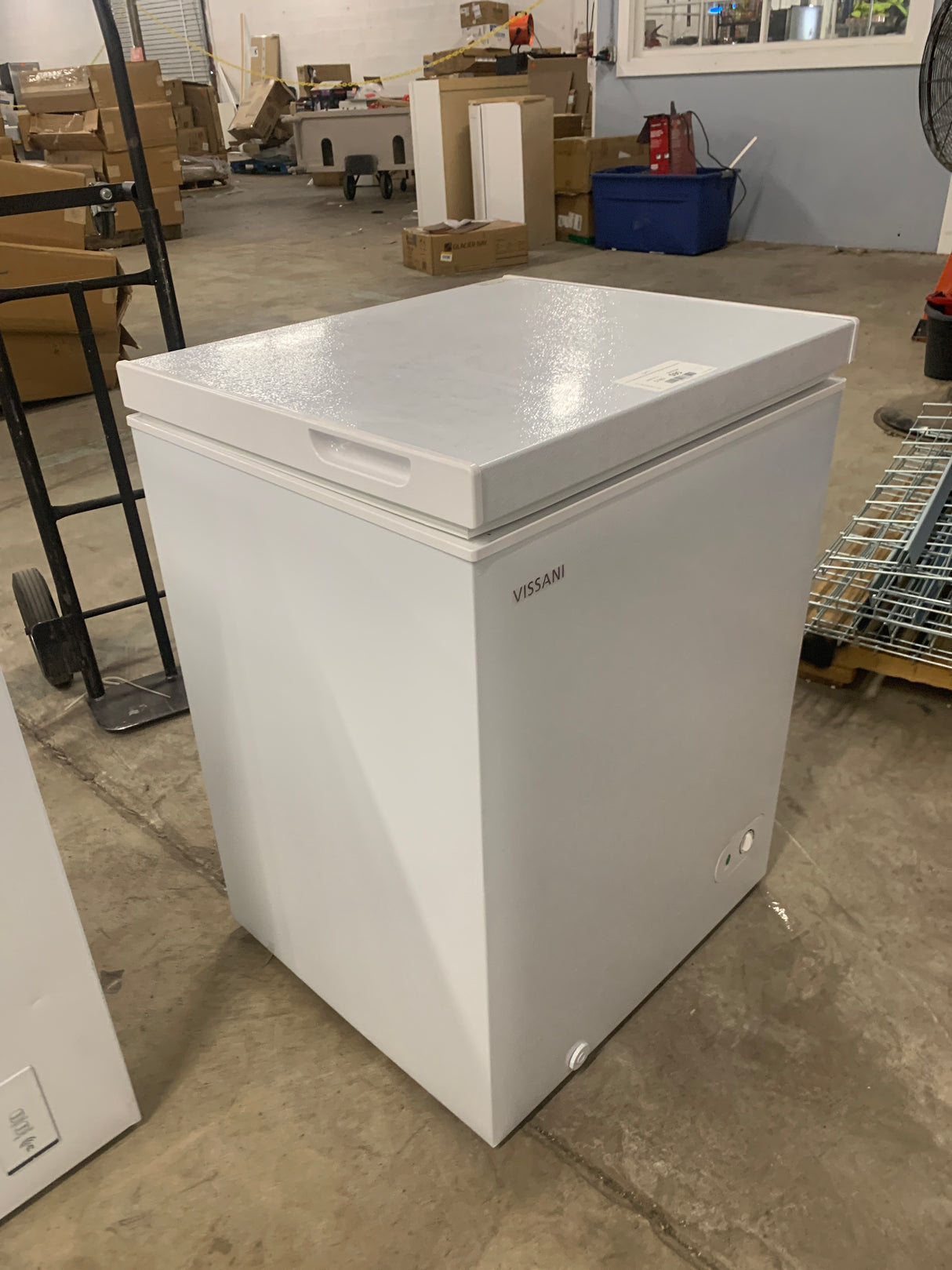5.0 cu. ft. Manual Defrost Chest Freezer with LED Light in White Garage Ready
