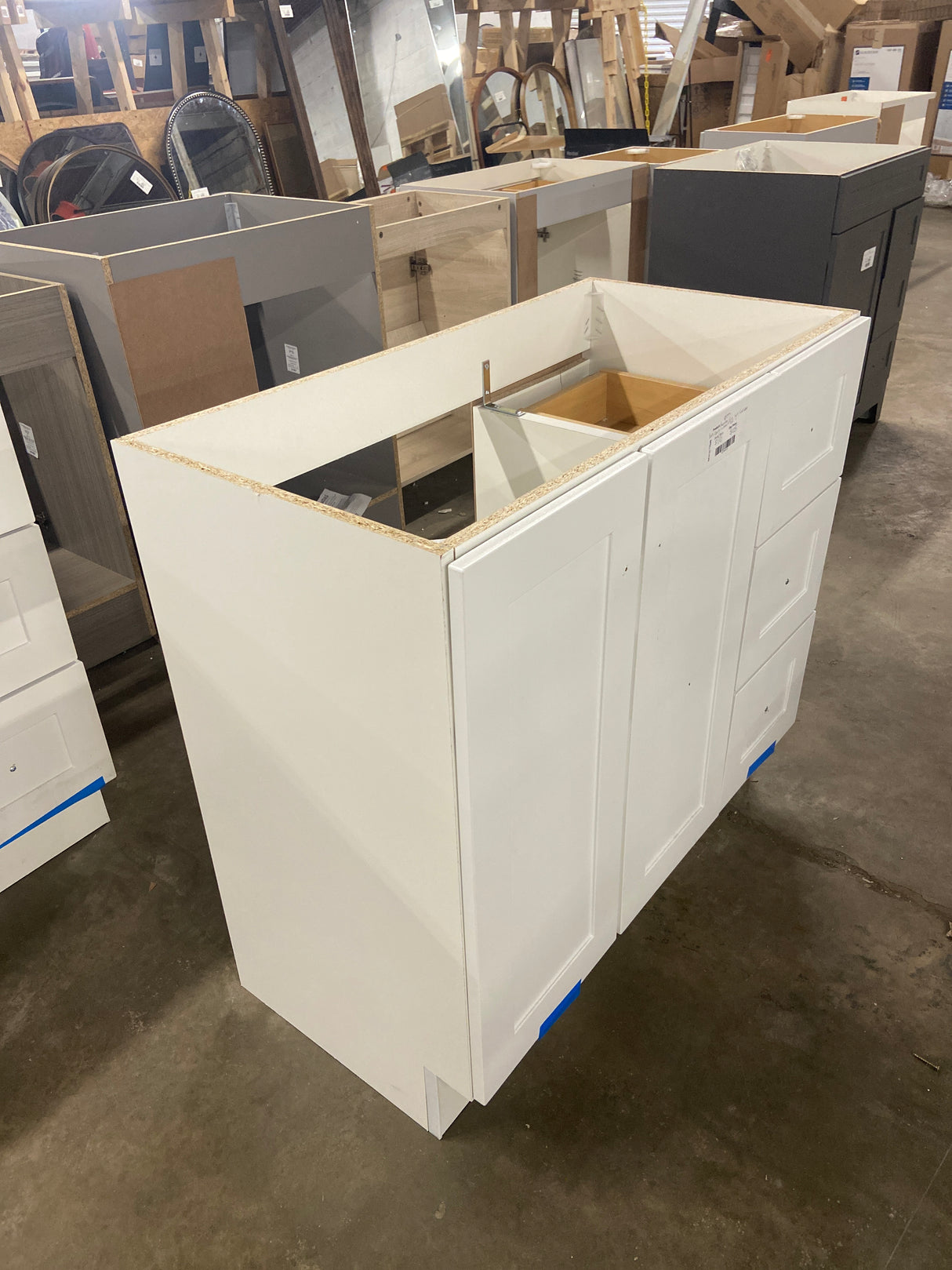 Bannister 37 in. W x 19 in. D x 35 in. H Single Sink Freestanding Bath Vanity in White without Top