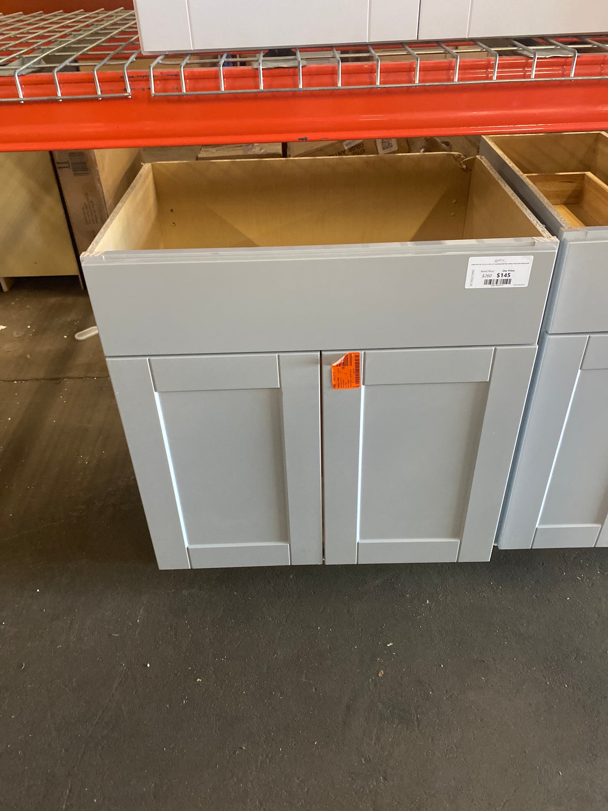 Shaker 30 in. W x 21 in. D x 34.5 in. H Assembled Bath Base Cabinet in Dove Gray without Shelf