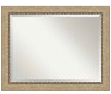 Astor 33 in. x 27 in. Modern Rectangle Framed Champagne Bathroom Vanity Mirror