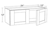 Richmond Verona White Plywood Shaker Ready to Assemble Wall Kitchen Laundry Cabinet Sft Cls 24 in W x 12 in D x 12 in H