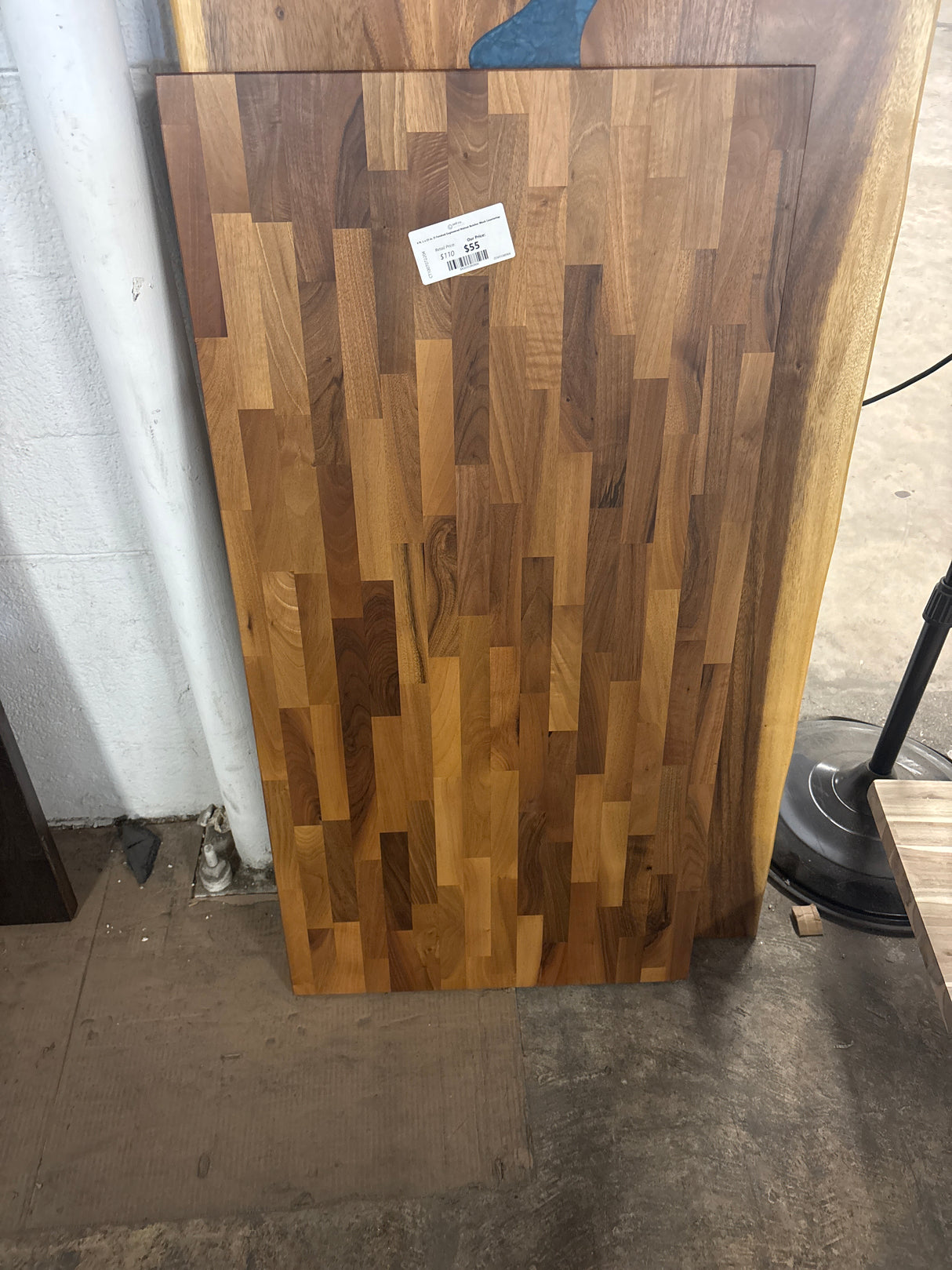 4 ft. L x 25 in. D Finished Engineered Walnut Butcher Block Countertop