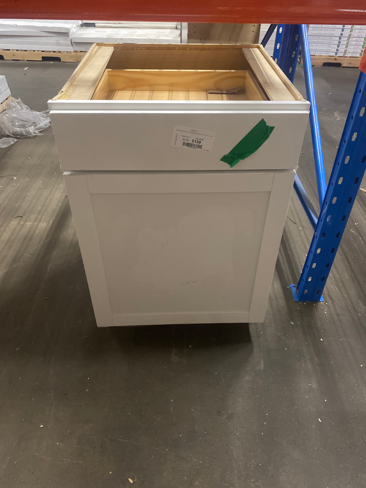 Westfield Feather White Shaker Stock Assembled Base Kitchen Cabinet (24 in. W x 23.75 in. D x 35 in. H)