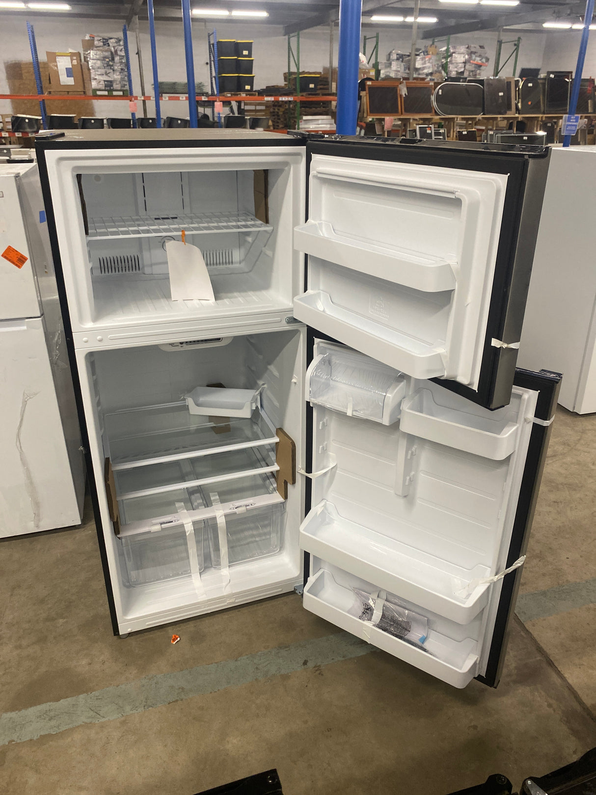 18 cu. ft. Top Freezer Refrigerator in Stainless Steel Look