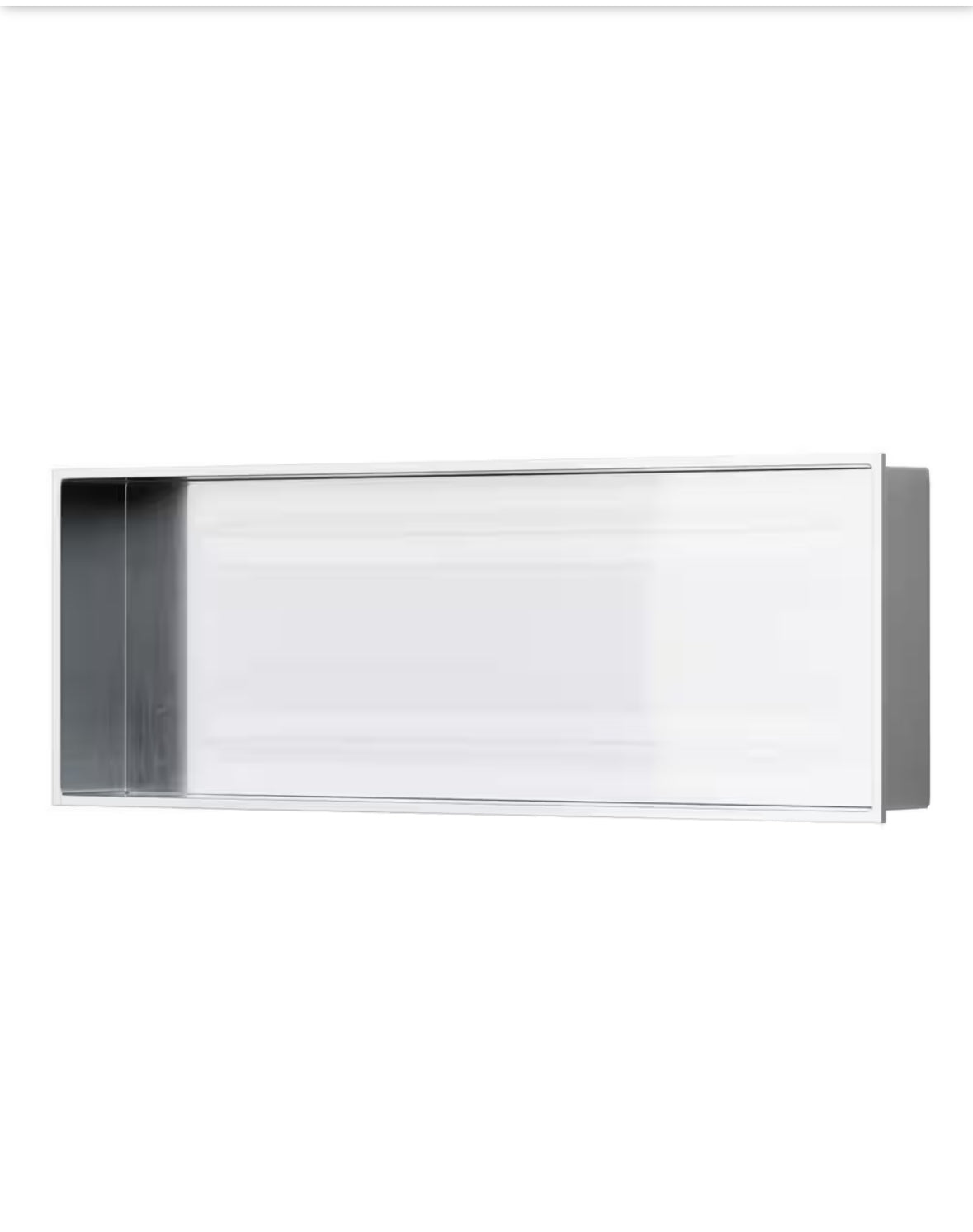 30 in. W x 12 in. H x 4 in. D Bathroom Shower Niche Standard Niche Over Mount Installation in Brushed Nickel