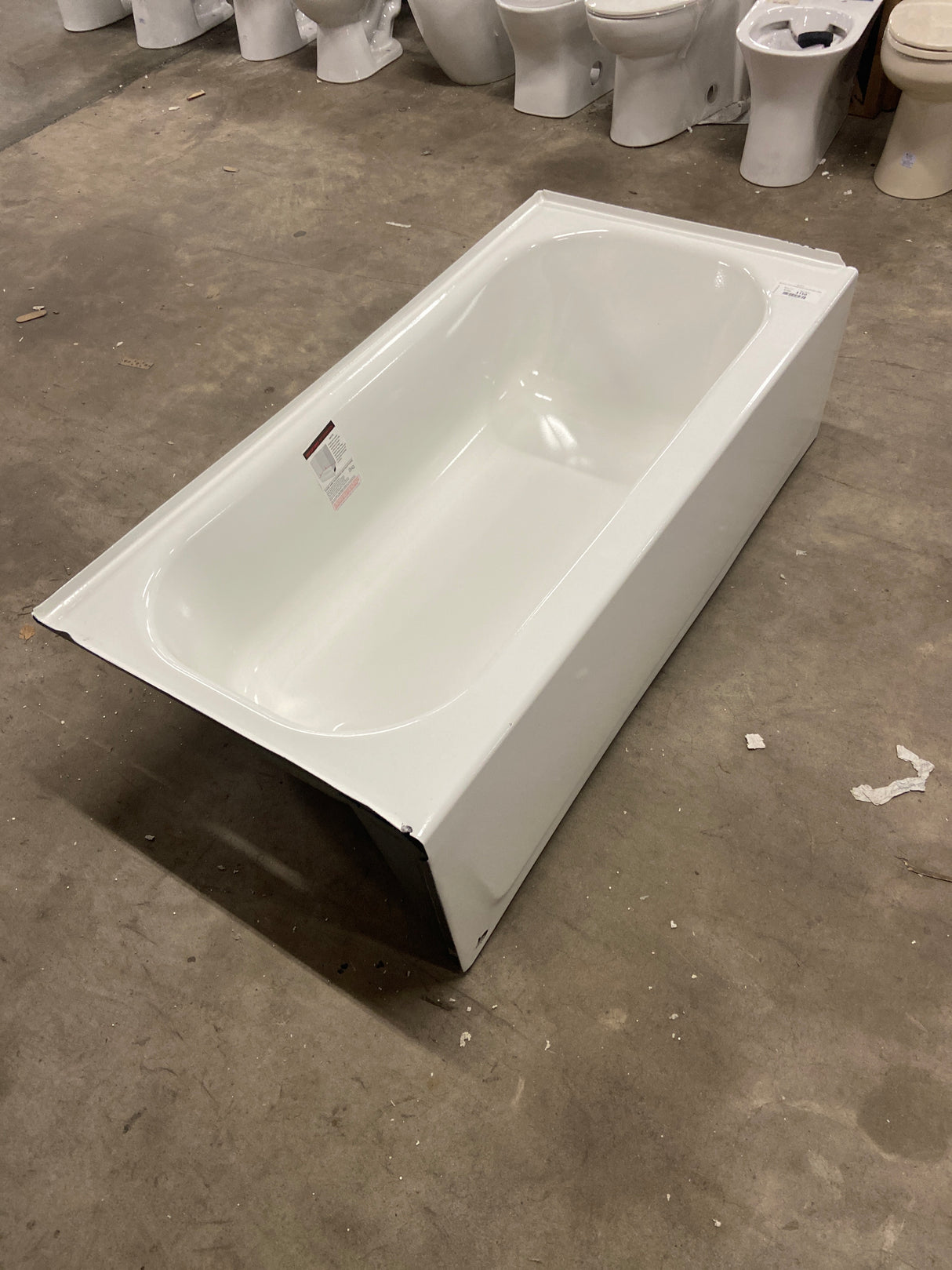 Maui 60 in. x 30 in. Soaking Bathtub with Left Drain in White