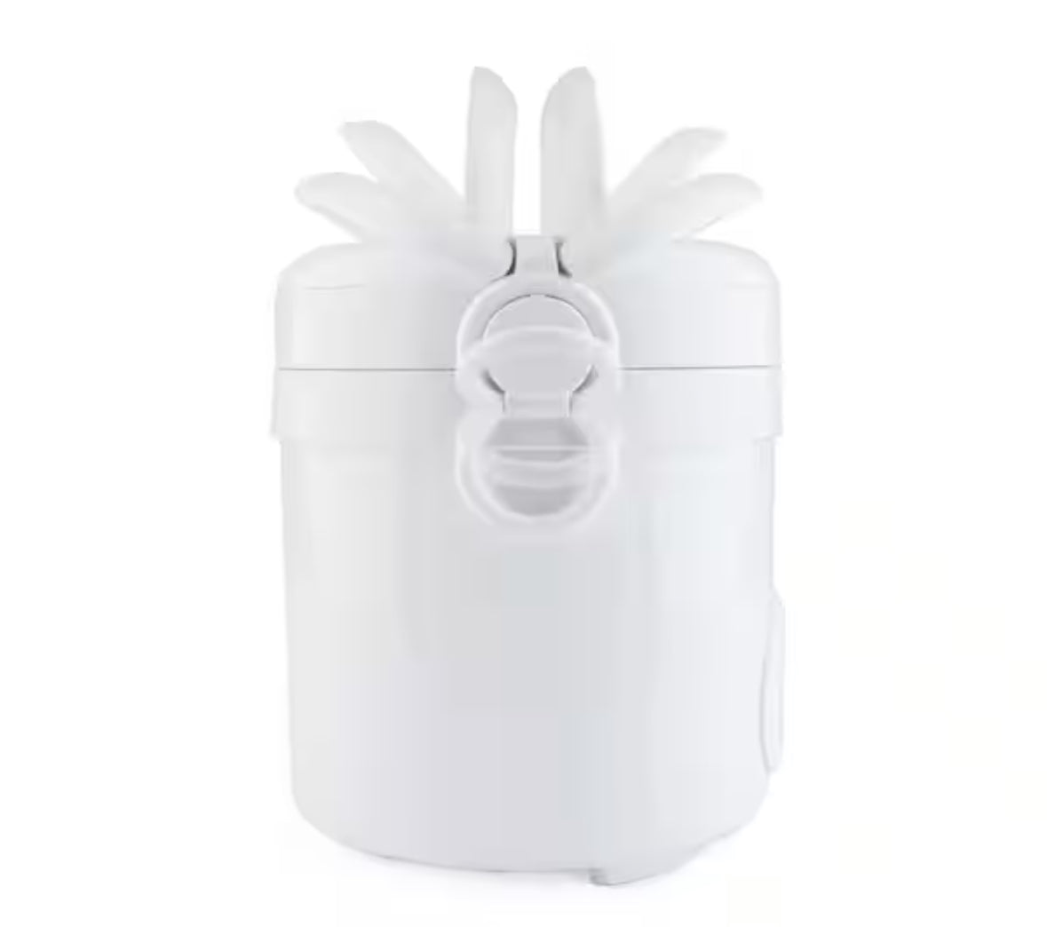 3-Cup White Mini Rice Cooker with Non-Stick Cooking Pot