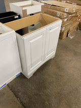 31 in. W x 19 in. D x 35 in. H Single Sink Freestanding Bath Vanity in White without Top