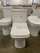 Carre 1-Piece 0.8/1.28 GPF Dual Flush Square Toilet in White, Seat Included