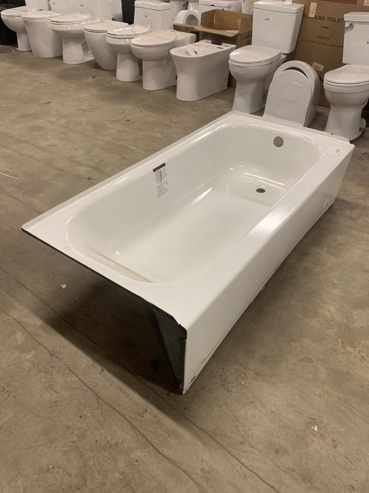 Aloha 60 in. Right Drain Rectangular Alcove Soaking Bathtub in White