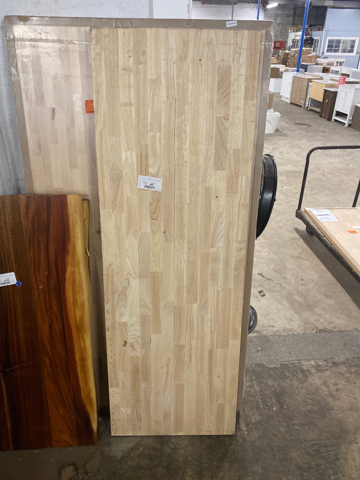 6 ft. L x 25 in. D Unfinished Hevea Solid Wood Butcher Block Countertop With Square Edge