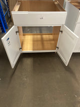 Courtland 30 in. W x 24 in. D x 34.5 in. H Assembled Shaker Sink Base Kitchen Cabinet in Polar White