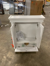 Naples 26.5 in. W x 8 in. D x 32.8 in. H Bathroom Storage Wall Cabinet in White